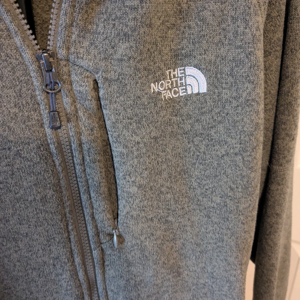 The North Face Men’s XL Olive Green Full Zip Knit Jacket Zip Pockets